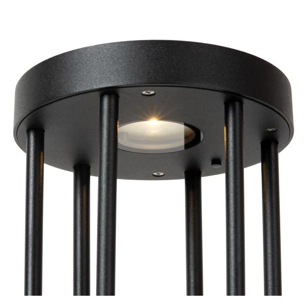 Lucide JACKSON - Pollerleuchte - Sonnenenergie - Ø 16 cm - LED Dim. - 1x2W 3000K - IP54 - Bewegung und Tag/Nacht-Sensor - Schwarz - detail 2